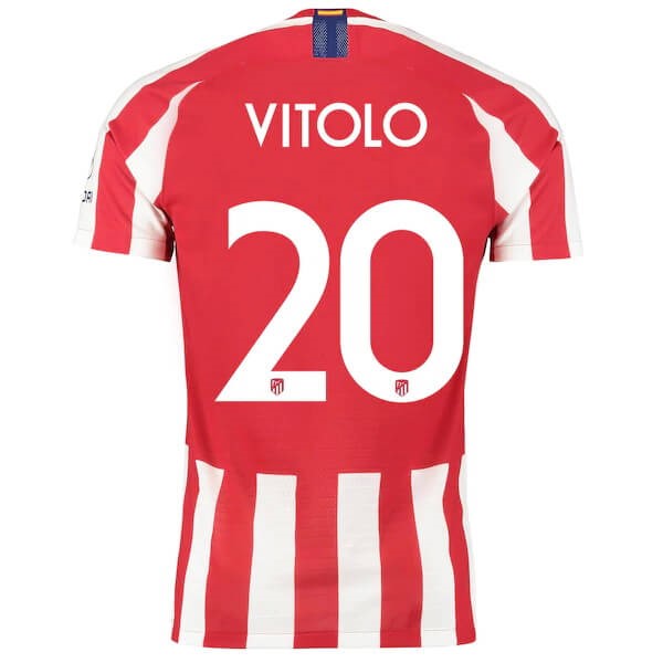 Tailandia Camiseta Atlético De Madrid NO.20 Vitolo 2019/20 Rojo